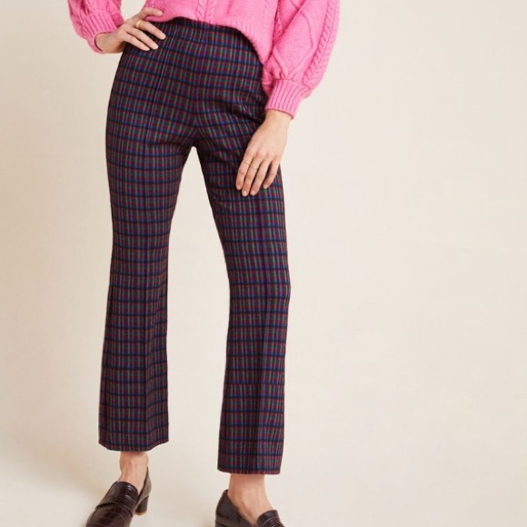 Anthropologie Pants - NWT Anthropologie flare high waisted checked pants